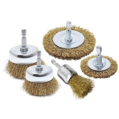 Lot de 5 brosses métalliques rondes rust remover