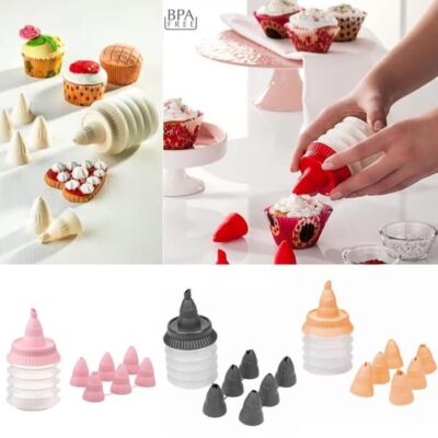 Kit de douilles à crème 7 embouts pour décorations colorées de pâtisseries