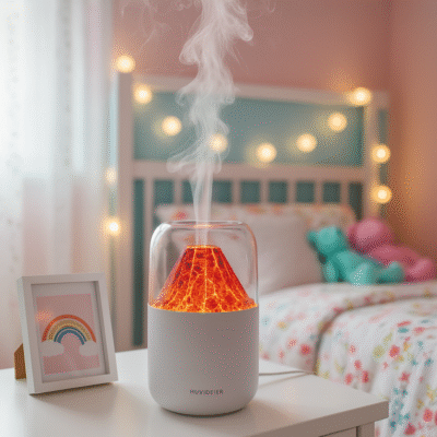 Humidificateur Volcan LED – Diffuseur d’Air & Lumière Ambiante