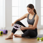 Circular Massager – Appareil de Massage 360° pour Relaxation Musculaire (Mauve et blanc)