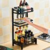 Étagère à épices et accessoires de cuisine, Support à Épices à 3 Niveaux