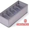 Organisateur de Tiroir Pliable – Séparateur de Rangement à 6 Compartiments