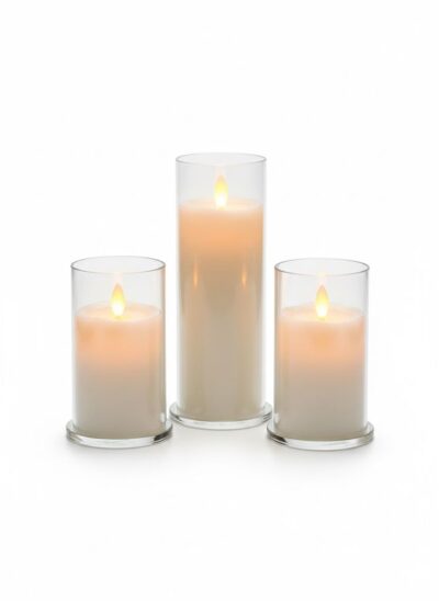 Lot de 3 Bougies LED – Ambiance Décorative